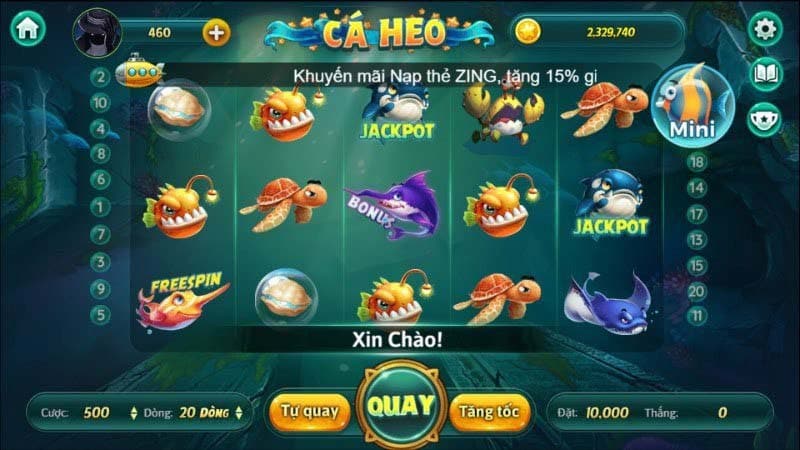 Những trò chơi phổ biến tại game bắn cá Zobanca
